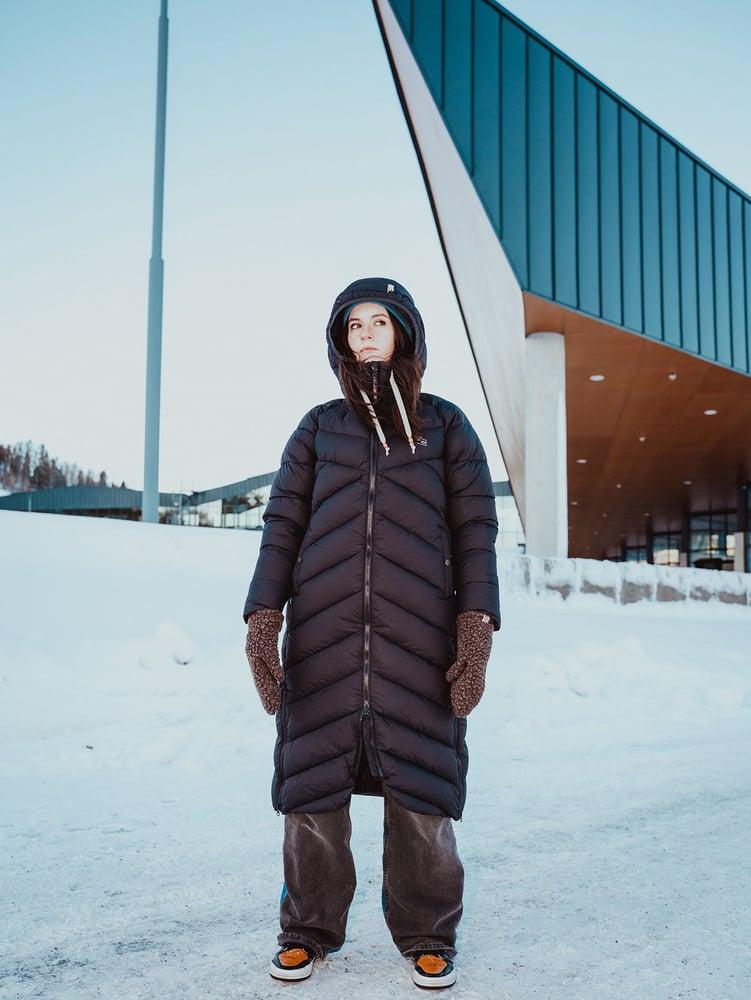 W Kalix lång vinterkappa